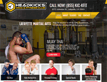 Tablet Screenshot of headkicks.com